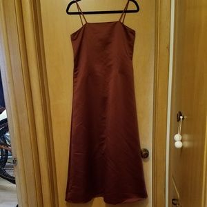 Gorgeous Bill Levkoff copper satin gown, 4